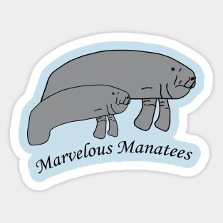 Marvelous Manatees Sticker